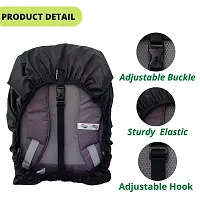 Bag Cover DRS Waterproof 30L to 50L Rain Cover for Backpack Bags, Rainproof Dust Proof Protector Elastic Adjustable for Trekking  Laptop, School Bag Cover, Luggage Bag Cover with Pouch Free Size-thumb4