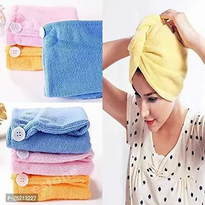 DRS Quick Turban Hair-Drying Absorbent Microfiber Towel/Dry Shower Caps/Bathrobe Hat/Magic Hair Wrap for Women (1)-thumb3
