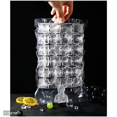 DRS Disposable Ice Cube Bags - Stackable Easy Release Ice Cube Mold Trays | Self-Seal Freezing Maker for Cocktails, Food, Wine | Cold Ice Pack Cooler Bag - Convenient-thumb3