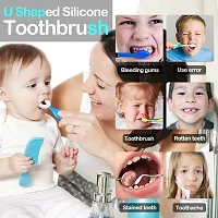 DRS U Shaped Toothbrush for Kids Manual Whitening Toothbrush Silicone Brush Head for Kids Children Infant Toothbrush For 6-12 Years Mouth-Cleaning-thumb4