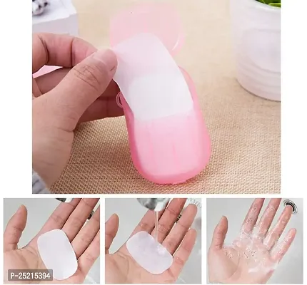 DRS Disposable Hand-Washing Cleaning Paper Soap Flakes Mini Soap Paper Travel Hand Washing Box-thumb4