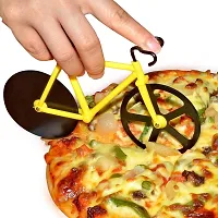 Bicycle Shape Pizza Cutter DRS | Stainless Steel Wheel Super Sharp and Easy to Clean Pizza Slicer | Cool Kitchen Gadget - Best Gift-thumb2
