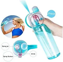 DRS Water Bottle,Water Mist Spray Bottle 2 in 1 Drink and Mist Water Bottle, Sports Spray Water Bottle Straw Outdoor Bicycle Water Mist Spray Bottle Sippers Dishwasher-thumb2