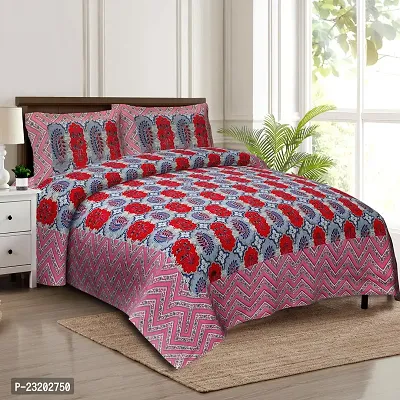 Comfy Cotton Printed Bedsheet With 2 Pillow Covers