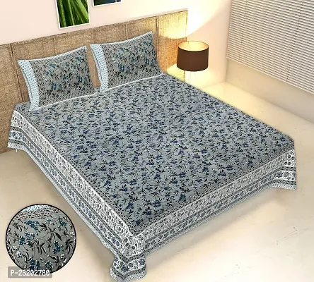 Comfy Cotton Printed Bedsheet With 2 Pillow Covers