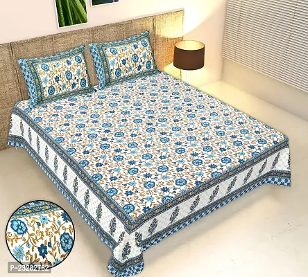 Comfy Cotton Printed Bedsheet With 2 Pillow Covers