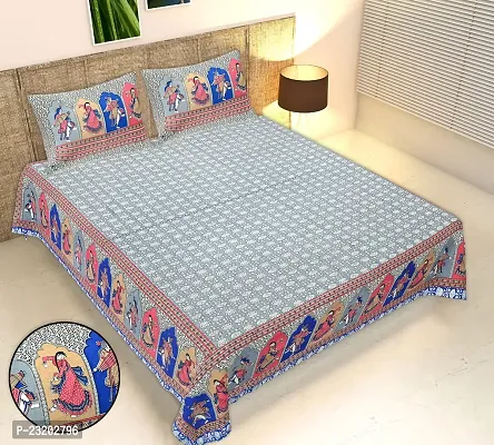 Comfy Cotton Printed Bedsheet With 2 Pillow Covers