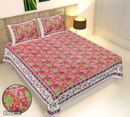 Comfy Cotton Printed Bedsheet With 2 Pillow Covers-thumb0