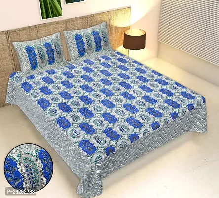 Comfy Cotton Printed Bedsheet With 2 Pillow Covers