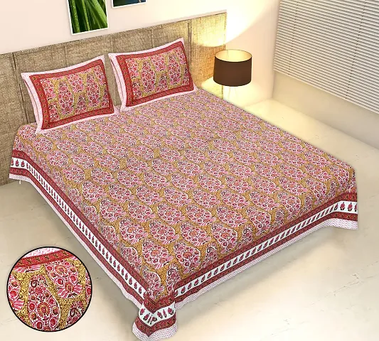 Printed King Size Bedsheets (100*108 Inch)