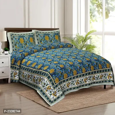 Comfy Cotton Printed Bedsheet With 2 Pillow Covers-thumb0