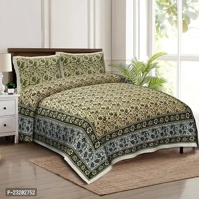 Comfy Cotton Printed Bedsheet With 2 Pillow Covers-thumb0