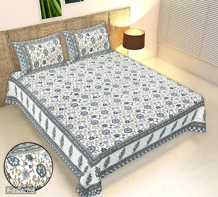 Comfy Cotton Printed Bedsheet With 2 Pillow Covers