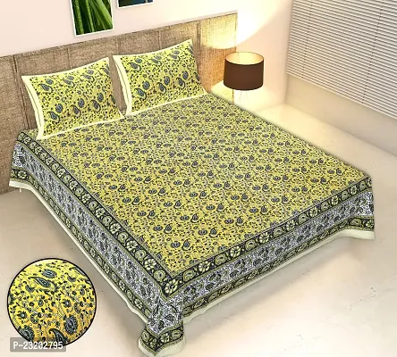 Comfy Cotton Printed Bedsheet With 2 Pillow Covers-thumb0