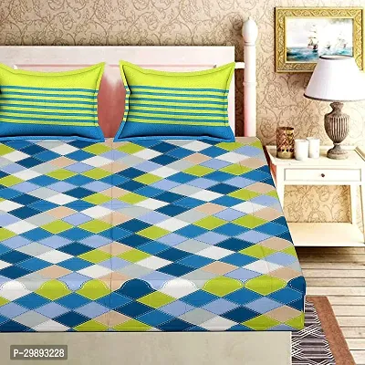 Comfortable Cotton Printed Double Bedsheet With 2 Pillow Covers-thumb2