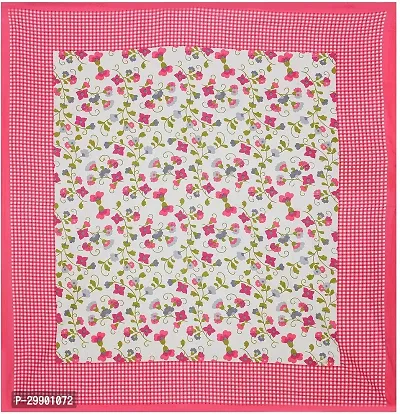 Stylish Pink Cotton Printed Double Bedsheet With 2 Pillowcovers-thumb2
