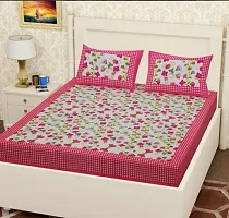 Trendy Cotton Printed Double Bedsheet with Pillow Cover-thumb1