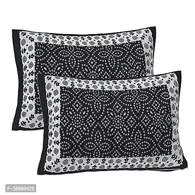 Stylish Black Cotton Double 1 Bedcover + 2 Pillowcovers-thumb2