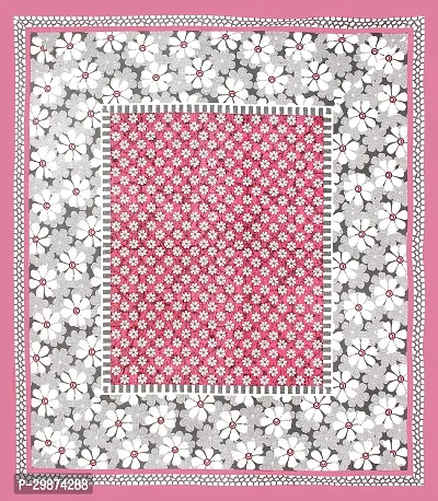 Stylish Pink Cotton Printed One Double Bedsheet With Two Pillowcovers-thumb4