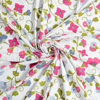 Stylish Pink Cotton Printed Double Bedsheet With 2 Pillowcovers-thumb2