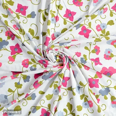 Stylish Pink Cotton Printed Double Bedsheet With 2 Pillowcovers-thumb3