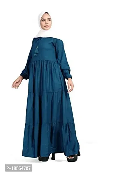 Contemporary Navy Blue Rayon Burqa For Women-thumb3
