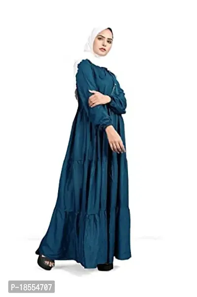 Contemporary Navy Blue Rayon Burqa For Women-thumb2