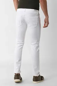 Men White Slim Fit Jeans-thumb1