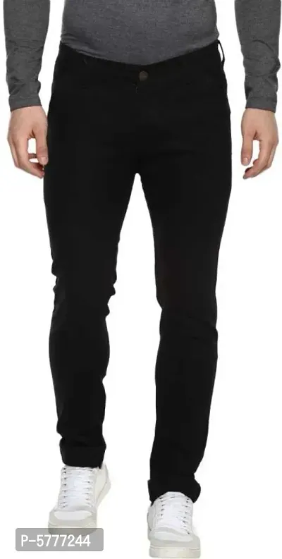 Mens Denim Black Slim Fit Jeans-thumb0