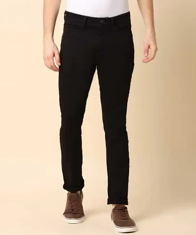 Stylish Denim Solid Slim Fit Jeans For Men