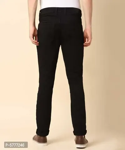 Men's Denim Black Slim Fit Jeans-thumb2