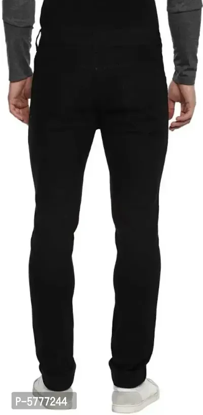 Mens Denim Black Slim Fit Jeans-thumb2