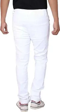 Men White Slim Fit Jeans-thumb1