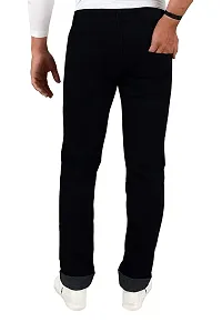 Stylish Men Black Printed Knee Cut Slim Fit Jeans-thumb1