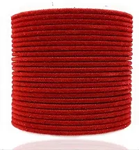 Hemnar Glass Velvet Beautiful Bangles Set for Women and Girls with Matching Colours On Ocassion of Birthdays, Parties & Functions - (Pack of 24 Bangles) (Red, 2.4)-thumb1