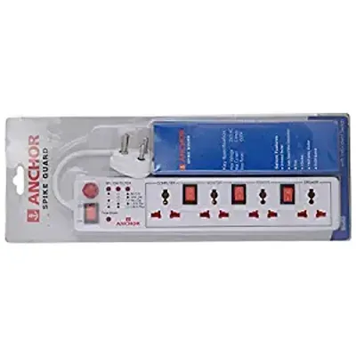 1440W 4 Way Power Strip with Individual Switch (240V, Multicolor)