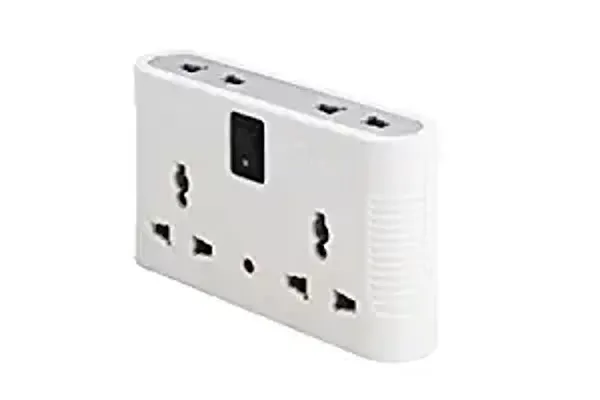 SSK-MPS-0401 ABS 4 Way Power Plug (White and Black)