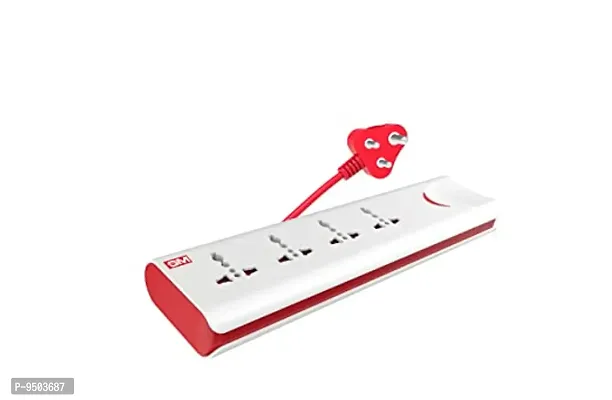 E-Book 4+1 Power Strip Master Switch 3Pin 10AMP Thermal Trip Electrical Multiple Plug Socket 2M Length Power Indicator Safety Shutter 4 International Sockets Extension Board-thumb0