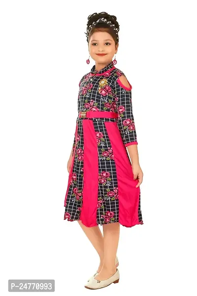 JUHI FASHIONS Printed Frock for Girls-thumb2