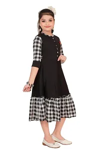 JUHI FASHIONS Black Frock for Girls-thumb2