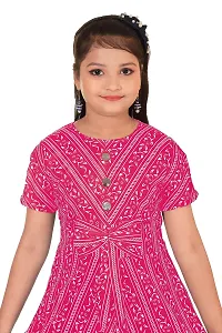 JUHI FASHIONS Girls Frock (2-3 Years, Red), Knee-Length-thumb4