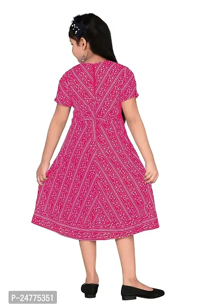 JUHI FASHIONS Girls Frock (2-3 Years, Red), Knee-Length-thumb4