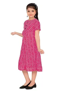 JUHI FASHIONS Girls Frock (2-3 Years, Red), Knee-Length-thumb2