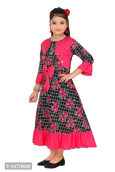 JUHI FASHIONS Beautiful Printed Girls Frock-thumb2