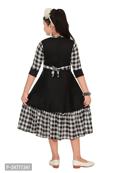 JUHI FASHIONS Black Frock for Girls-thumb4