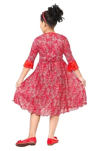 JUHI FASHIONS Floral Printed Frock for Girls-thumb2