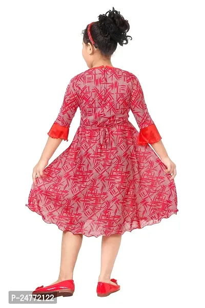 JUHI FASHIONS Floral Printed Frock for Girls-thumb3