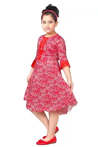 JUHI FASHIONS Floral Printed Frock for Girls-thumb1