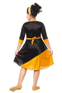 Black  Yellow Elegant Designed Girls Frock-thumb2