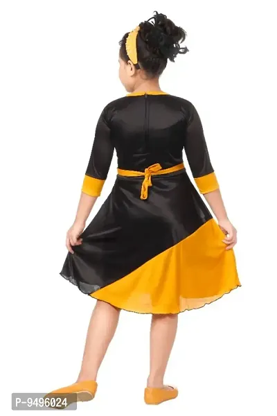 Black  Yellow Elegant Designed Girls Frock-thumb3